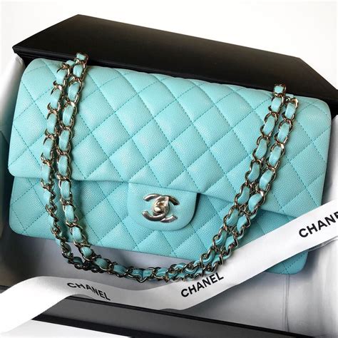 chanel handbag blue|tiffany blue Chanel bag.